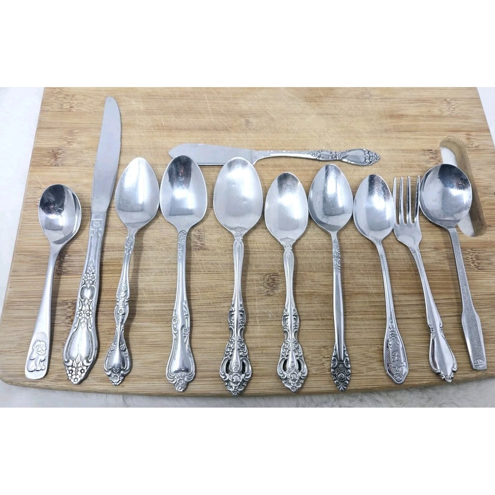 Michelangelo Dinner Forks Oneida Heirloom Stainless Old Cube Logo And‎ Others